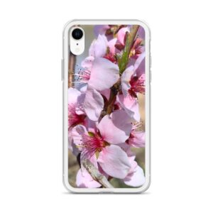 Pink Blossom iPhone XR Case with pastel pink blossoms on the branch of a fruit tree.
