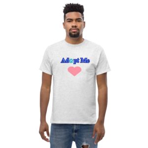 Ash Adopt Me T-shirt with a pink heart and a pet paw in the caption.